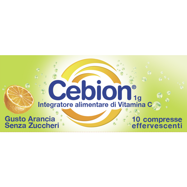 Cebion Integratore Vitamina C Gusto Arancia Senza Zuccheri, 10 Compresse-image