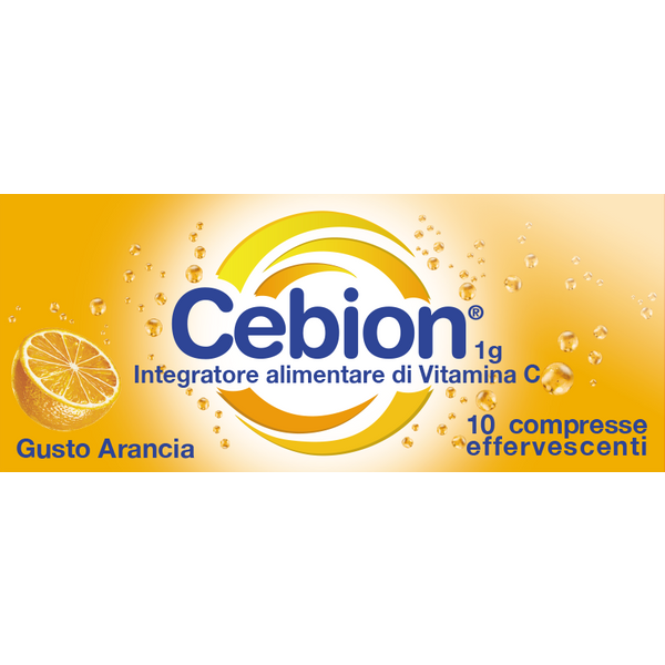 Cebion Integratore Vitamina C Gusto Arancia, 10 Compresse Effervescenti-image