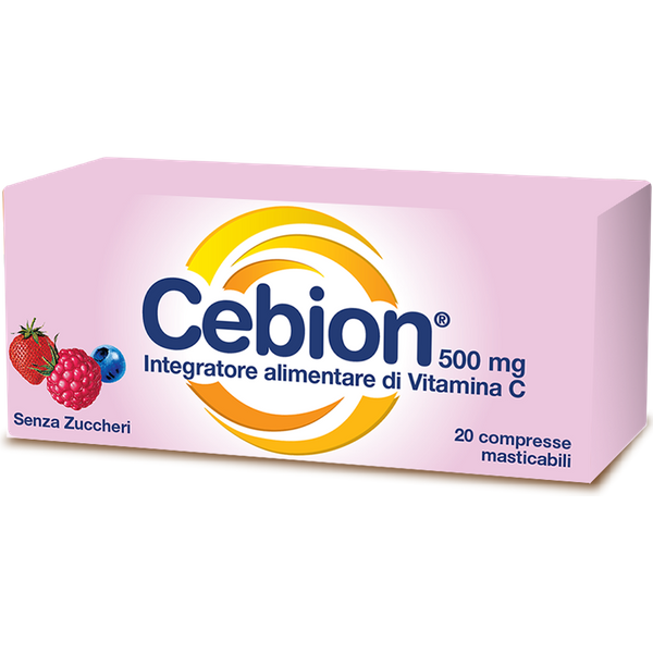 Cebion Integratore Vitamina C Senza Zucchero, 20 Compresse Masticabili-image