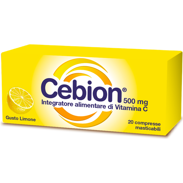 Cebion Integratore Vitamina C Gusto Limone, 20 Compresse Masticabili-image