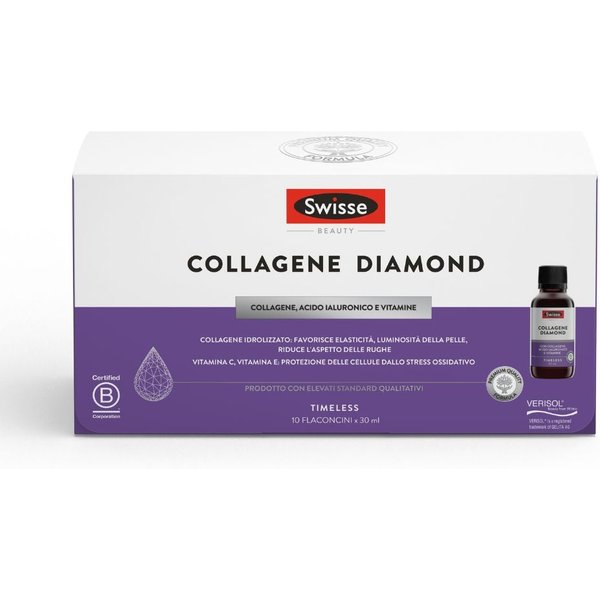 Swisse Beauty - Collagene Diamond Integratore Di Collagene Acido Ialuronico Vitamine E Minerali, 10 Flaconcini-image