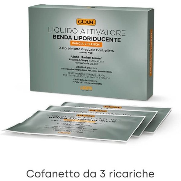 Guam Liquido Attivatore Benda Liporiducente Ricarica Per Benda Liporiducente Pancia E Fianchi, 3 Ricariche-image