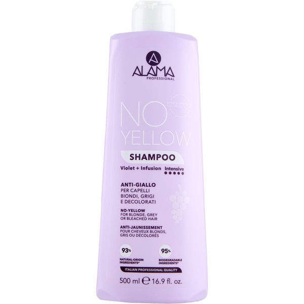 Alama No Yellow - Shampoo Anti Giallo Per Capelli Biondi E Decolorati, 500Ml-image