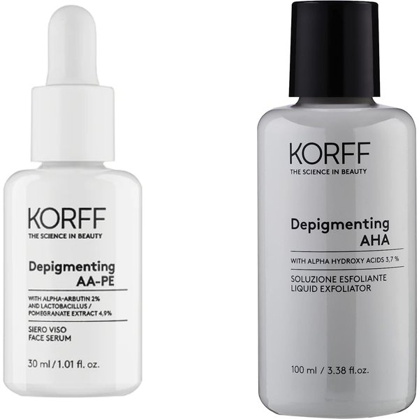 Korff Protocollo Antimacchie Depigmenting AA-PE Siero Viso 30Ml + AHA Soluzione Esfoliante 100Ml-image