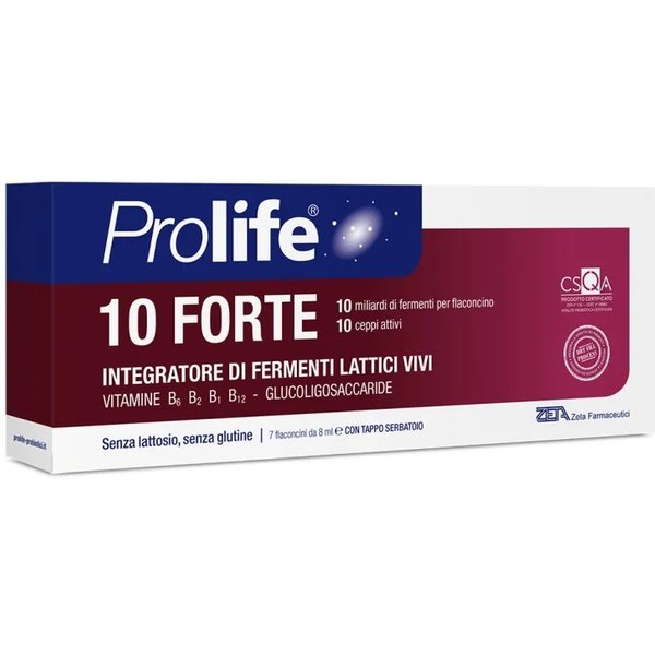 Prolife 10 Forte Integratore Di Fermenti Lattici E Vitamine, 7 Flaconcini X 8Ml-image