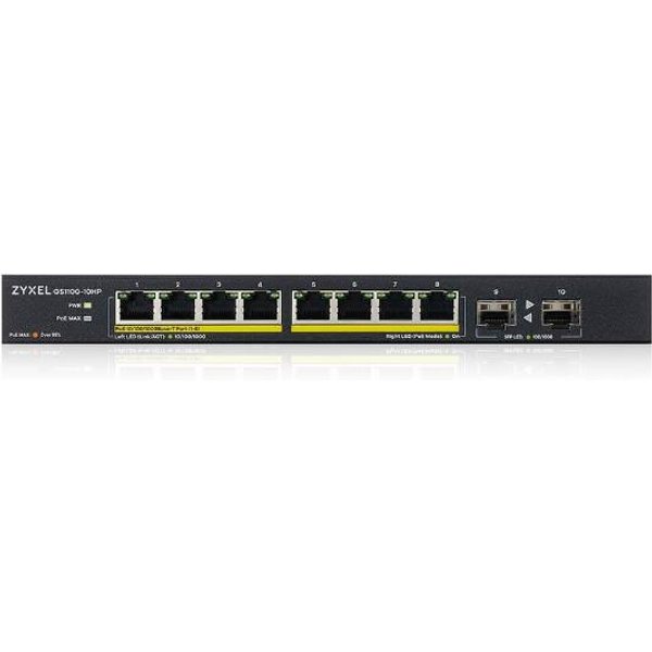 Zyxel GS1100-10HP - Switch Unmanaged, 8 Porte Gigabit Po GS1100-10HP-EU0102F-image