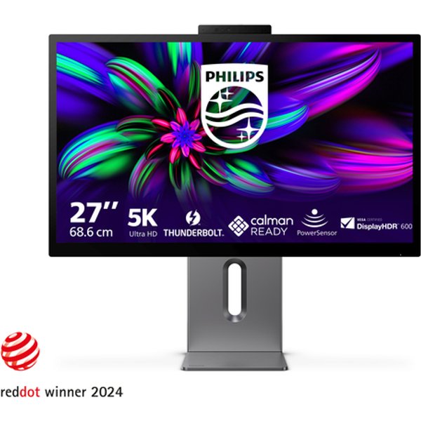 Philips Monitor 27 LED Ips 5K UHD 16:9 4MS 500 Cdm, Pivot, Usb-C Hub, Hdmi, Multimediale 27E3U7903-image