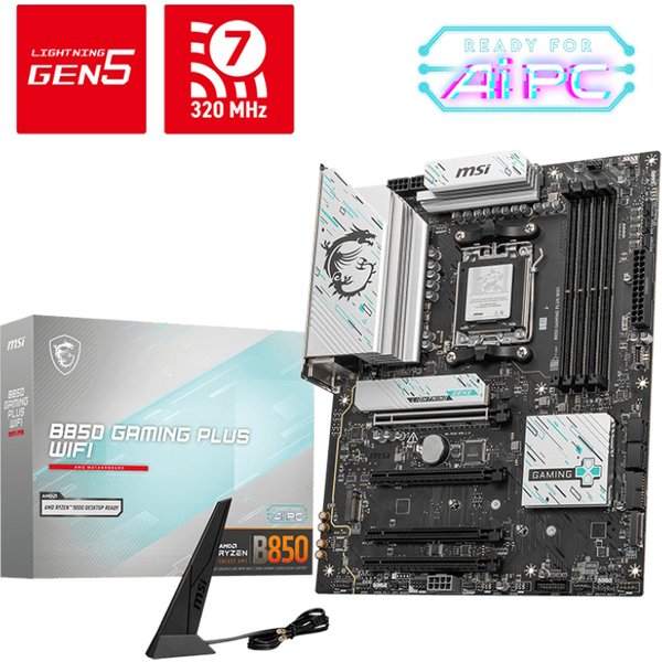 MSI Mb Amd B850 Gaming Plus Wifi, Atx, AM5, Ddr5, 1Pci-Ex16, 1Pci-Ex4, 2Pci-Ex1, 4Sata3 B850 Wifi-image