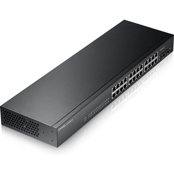 Zyxel Switch Managed 24 Porte Gigabit + 2 Sfp Gigabit, Supporto Ipv6, Vlan, Design Senza Vento Gs1900-24-Eu0102F-image