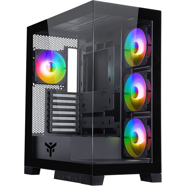 ITek Case Showbui 45B - Gaming Tower, Atx, 4X12Cm Argb Fan, 2Xusb3, Type-C, Side Front Panel Te Itgcasb45B-image
