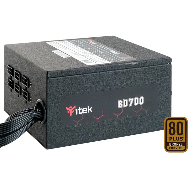 ITek Alimentatore Bd700 - 700W, 80Plus Bronze, Pfc Attivo, Ventola Hdb 12Cm, Dc To Dc, Semi Modulare Itpsebd700-image