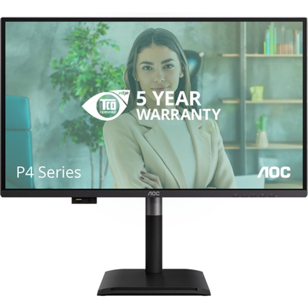 Aoc Monitor 27 Led Ips Qhd 16:9 4MS 120Hz 350 Cdm, Pivot, Dp/Hdmi, Usb-C, Multimediale Q27P4U-image