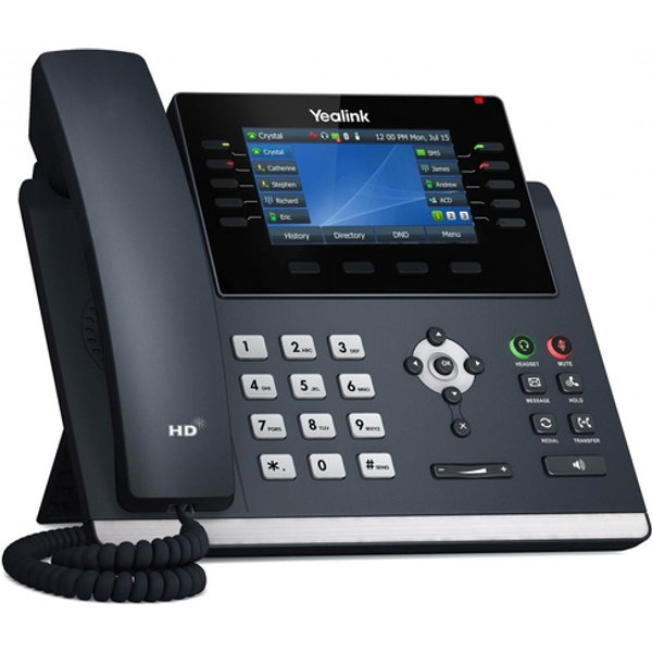 Yealink Telefono Voip 2Xlan Gigabit, Display A Colori 4,3, 1Xrj9, 16 Linee Sip Sip-T46U-image