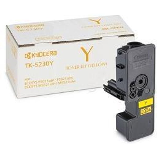 Kyocera Toner Giallo TK-5220Y Per Ecosys P5021CDN/CDW/ECOSYS M5521CDN/CDW Capacità Standard 1200 Pagine In Formato A4 (Iso/Iec 19798) 1T02R9ANL1-image