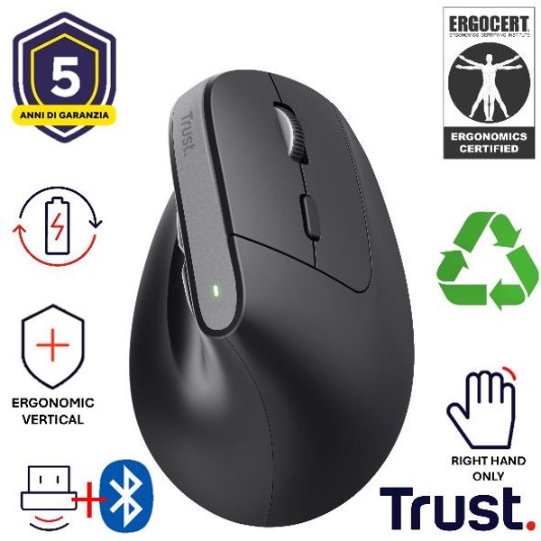 Trust Bayo+ Ergonomic Wireless Mouse 25146-image