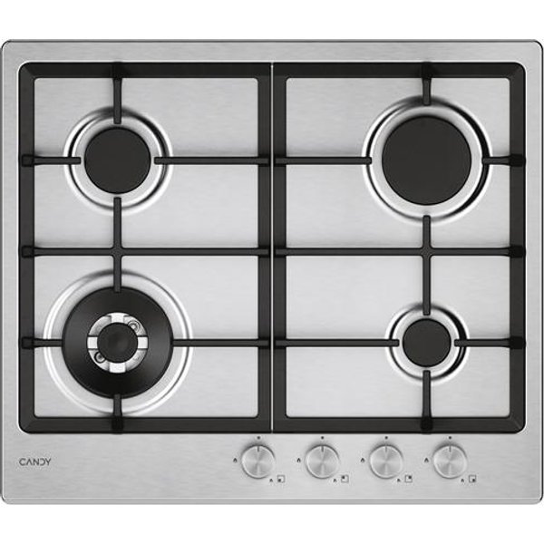 Candy Piano Cottura Moderna Gas 4 Fuochi Comandi Frontali 60Cm Inox 33803487-image