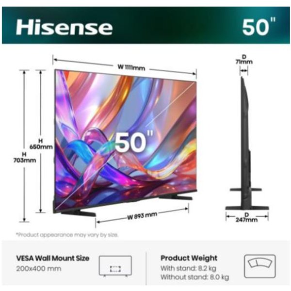 Hisense 50 E79S Qled 4K Ultra HD Smart Vidaa 50E79S-image
