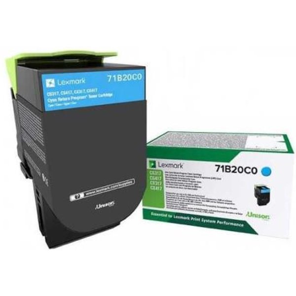 Lexmark CS/X317 Cyan Return Program Toner Cartridge 71B20C0-image