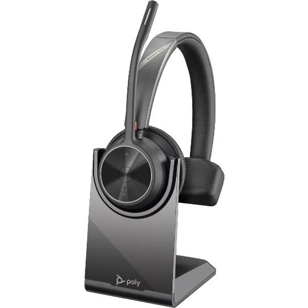 Poly HP Voyager 4310 Uc Monaural Headset +BT700 Usb-A Adapter +Charging Stand 77Y92AA-image