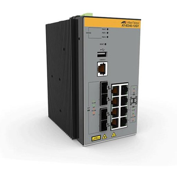Allied Telesis L3 Industrial Ethernet Switch 8X 10/100/1000-T 4X Sfp Ports AT-IE340-12GT-80-image