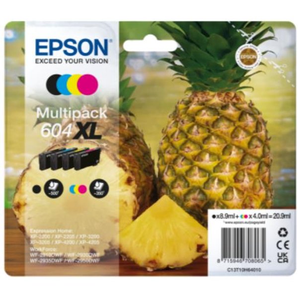Epson Cartucce Ink Ananas Multipack 4-Colours 604XL C13T10H64020-image