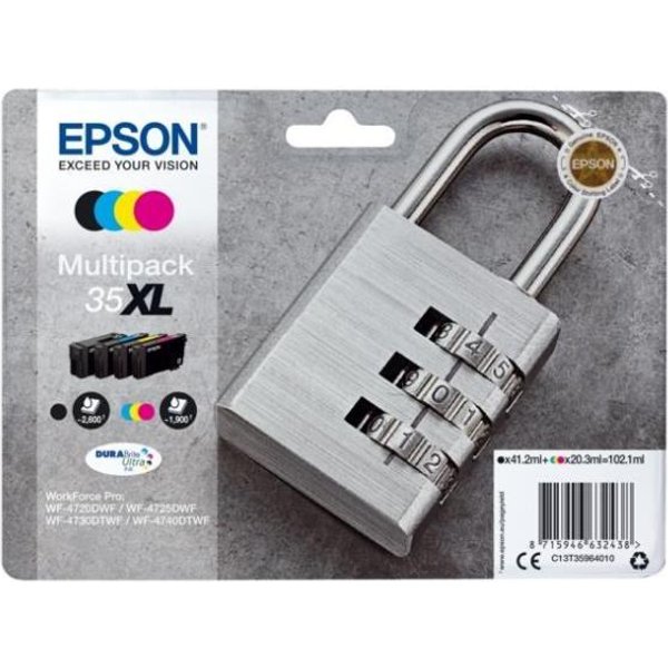 Epson Materiale Di Consumo Cartucce Inchiostro Durabrite Ultra 35XL Lucchetto Multipack 1 X 20 3 Ml Giallo 1 20 3 Ciano 1 C13T35964020-image