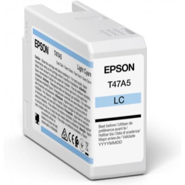 Epson Singlepack Light Cyan T47A5 Ultrachrome Pro 10 Ink 50ML C13T47A500-image