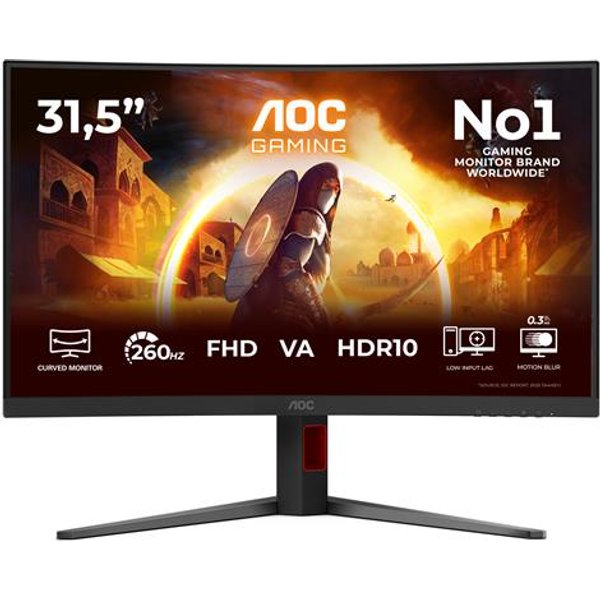 AOC 32 Monitor Va 260HZ Curvo Reg Alt C32G4Z-image