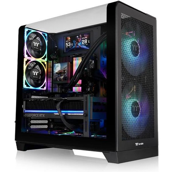 Thermaltake View 390 Air/Black/Win/Spcc/Curved Tg Side Panel/Ct120Mm Fan 2/Brown Box CA-11F-00M1WN-00-image
