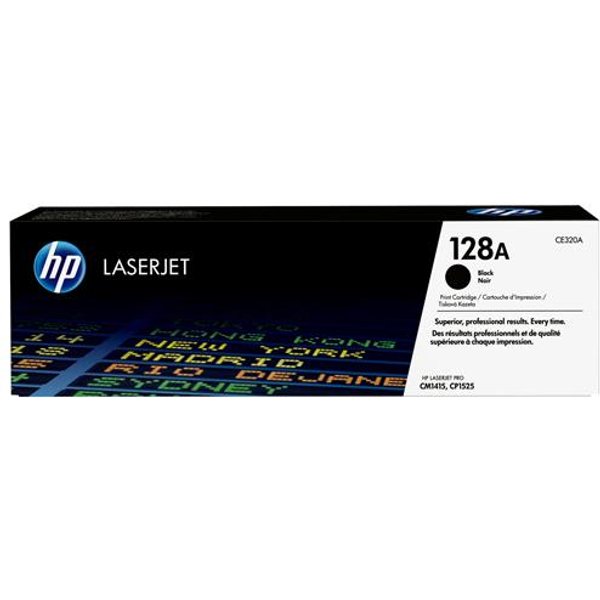 HP 128A Black Laserjet Print Cartridge CE320A-image