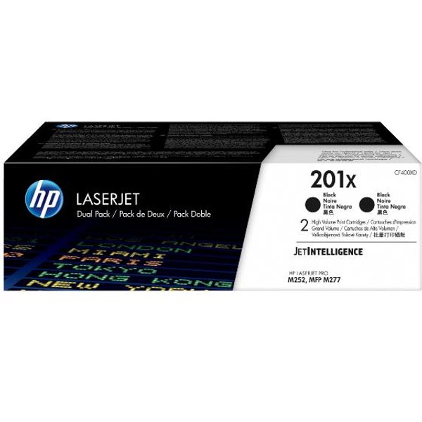 HP Confezione Da 2 Cartucce Toner Nero Originale Ad Alta Capacità Laserjet 201X CF400XD-image