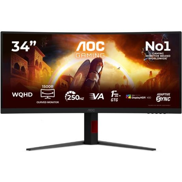 AOC 34 Monitor C 3440X1440 Reg Alt Usbc CU34G4ZCA-image