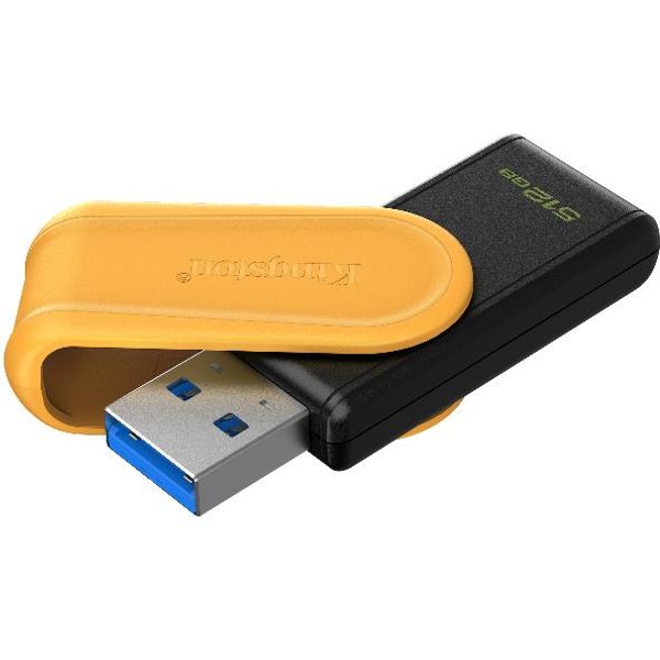 Kingston 512GB Portable USB 3.2 Gen 1 Datatraveler Exodia S (Black/Yellow) DTXS/512GB-image