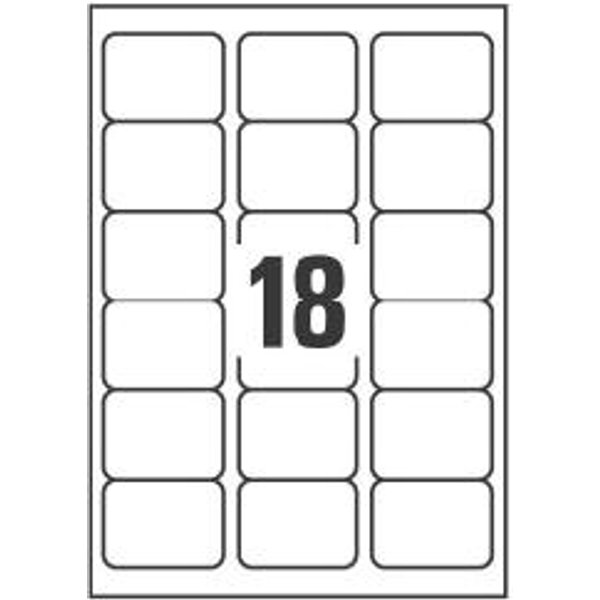 Avery Etichette Per Indirizzi 63 5X46 6 - X Foglio N 18 (100FF.) Laser (L Lc I)(Conf.Da 1800 Etichette) L7161-100-image