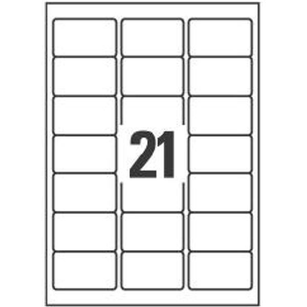Avery Etichette Per Indirizzi 63 5X38 1 - X Foglio N 21 (25FF.) Laser (Conf.Da 525 Etichette) L7560-25-image