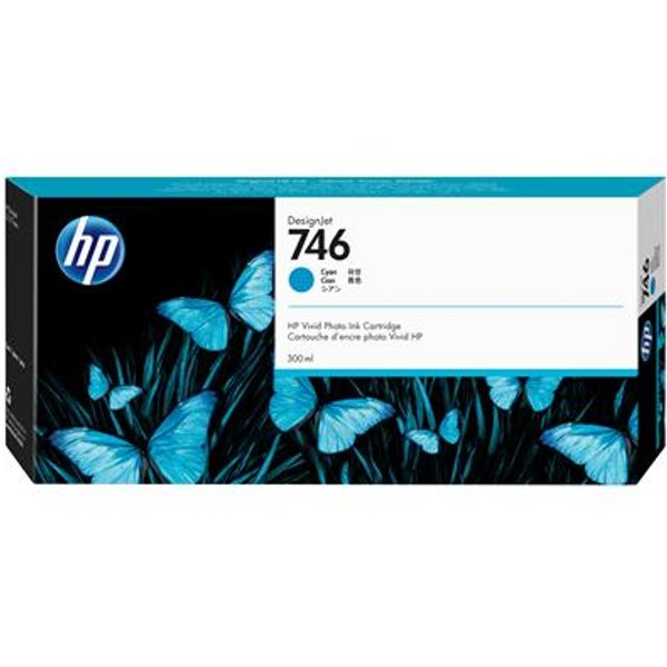 HP 746 300-Ml Cyan Ink Cartridge P2V80A-image