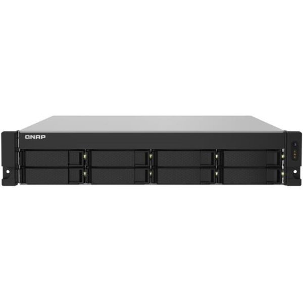Qnap 8-BAY AL324 Quad-Core 1.7 Ghz Rackmount NAS With 250W Redundant Psu 4GB DDR4 Udimm RAM (Max 16GB), Sata 6GB/S, 2X 10GBE Sfp+, 2X 2.5GBE, TS-832PXU-RP-4G-image