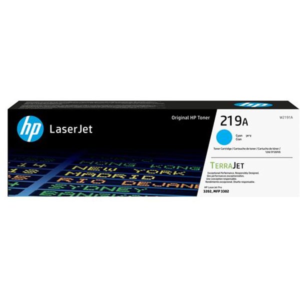 HP 219A Cyan Original Laserjet Toner Cartridge W2191A-image