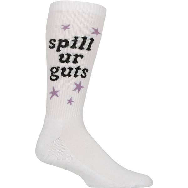 SOCKSHOP Music Collection 1 Pair Olivia Rodrigo Spill Ur Guts Cotton Socks White One Size