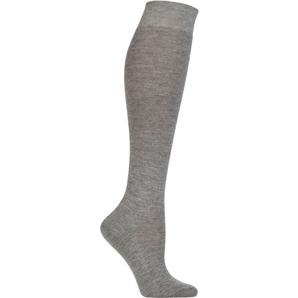 Women's 1 Pair Falke No 1 85% Cashmere Knee High Socks Light Grey Melange 7-8