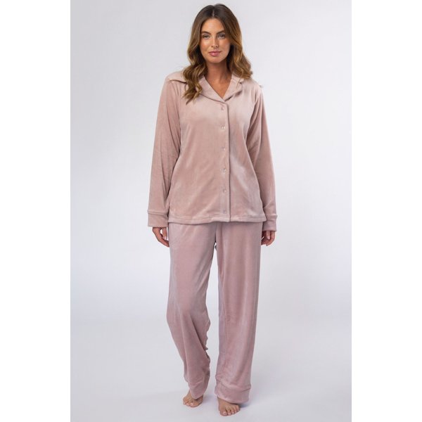 Women's 1 Pack Heat Holders Soul Warming Cosy Pyjama Set Dusky Pink XL