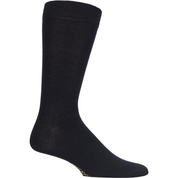 1 Pair Back In Black Colour Burst Bamboo Socks with Smooth Toe Seams Men's 6-11 Mens - SOCKSHOP