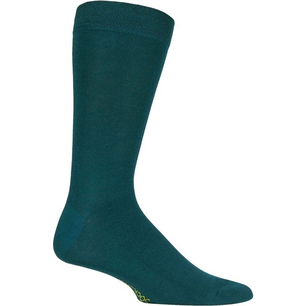1 Pair Evergreen Colour Burst Bamboo Socks with Smooth Toe Seams Men's 12-14 Mens - SOCKSHOP