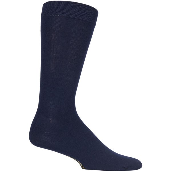 1 Pair In The Navy Colour Burst Bamboo Socks with Smooth Toe Seams Men's 12-14 Mens - SOCKSHOP