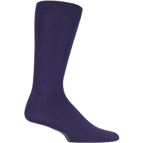 1 Pair Purple Rain Colour Burst Bamboo Socks with Smooth Toe Seams Men's 7-11 Mens - SOCKSHOP