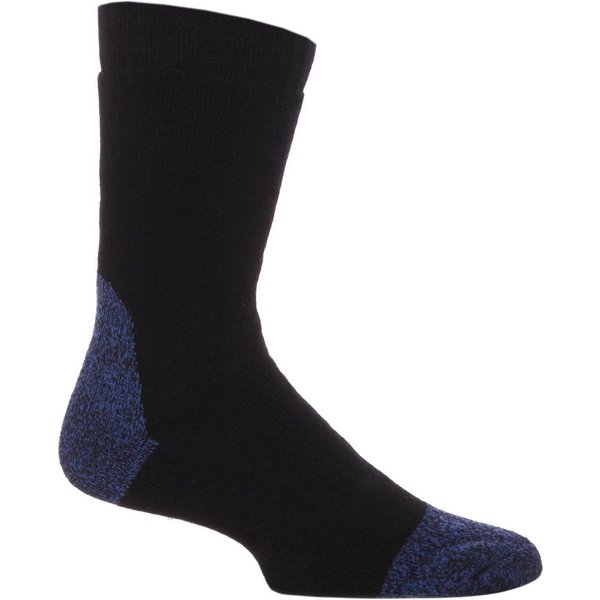 1 Pair Black Calf Length Steel Safety Socks Men's 7-11 Mens - Workforce