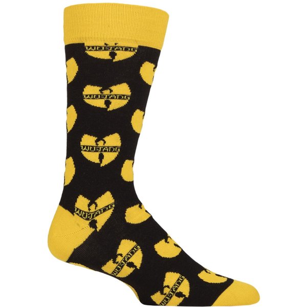SOCKSHOP Music Collection 1 Pair Wu-Tang Clan Cotton Socks Logo Repeat One Size