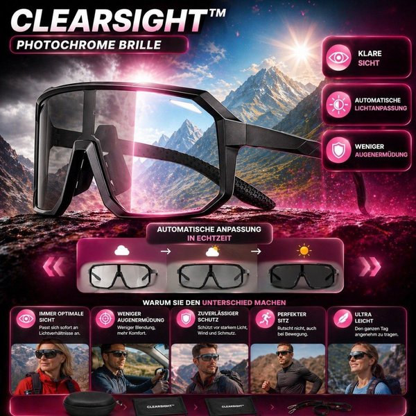 ClearSight™ – Hochleistungs-Photochrombrille für den Outdoor-Einsatz