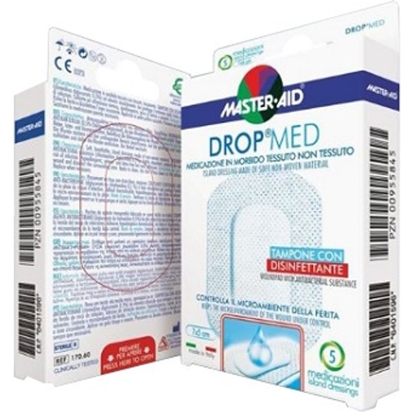 Medicazione Adesiva Master-Aid Drop Med 14X14 5 Pezzi-image