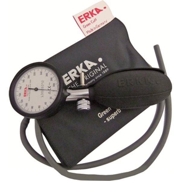 Sfigmomanometro Aneroide Kobold Erka Scala Da 300 Mmhg Con Suddivisione Di 2 Mm Manometro Di Precisione In Alluminio Anodizzato E Monopalla Incorporata Modello A 1 Tubo-image
